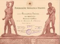 Diploma di Alloro per il VI Concorso Ginnastico Italiano - Firenze, 5 giugno 1904 