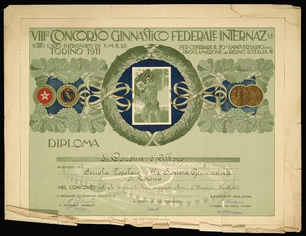 VIII Concorso Ginnastico Federale Internazionale per  il 50° anniversario della proclamazione del Regno d'Italia - Torino, 1911